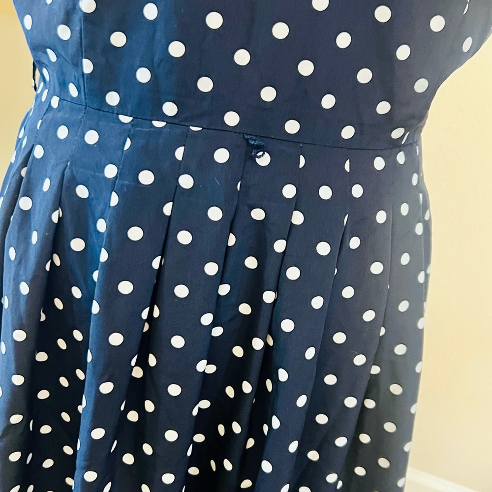 Lg Forever 21 Navy Polka Dot Dress - Picture 6 of 9